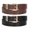 thumbnail image 1 of WHIPPY Women's Belts for Jeans Dresses Pants Ladies Leather Black Belts, 1 of 8