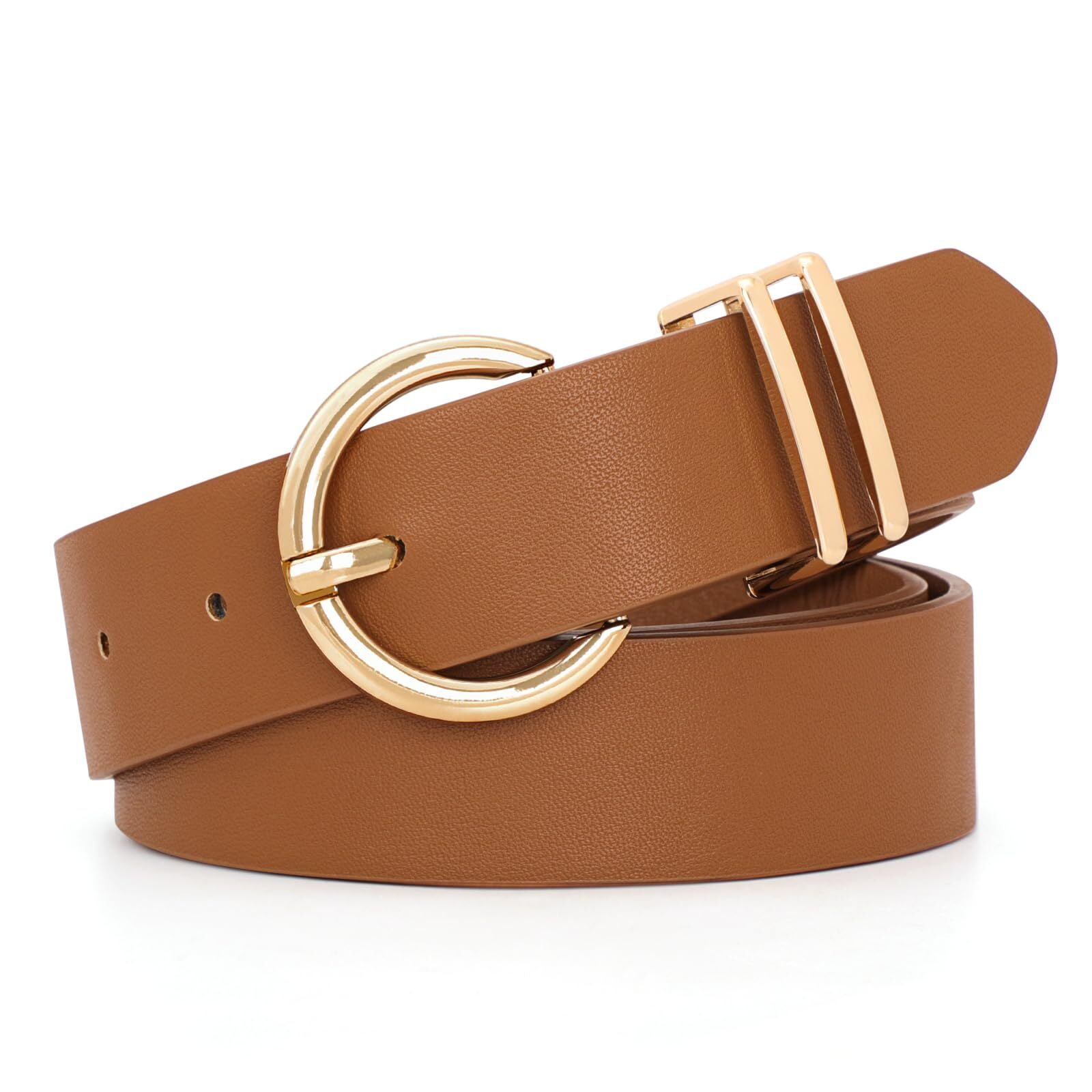 Leather Belts for Women, Vonsely Genuine Leather Womens Belts with Gold  Buckle : : Clothing, Shoes & Accessories