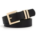 thumbnail image 1 of WHIPPY Women's Leather Belt for Jeans Dresses Pants Ladies Black Belts with Square Buckle, 1 of 9