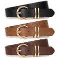 Whippy App WHIPPY Women's Leather Belts for Jeans Casual Ladies Waist Belt for ...