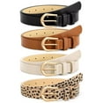thumbnail image 1 of WHIPPY Women's Leather Belts for Jeans Dresses Ladies Skinny Leather Belts, 1 of 9
