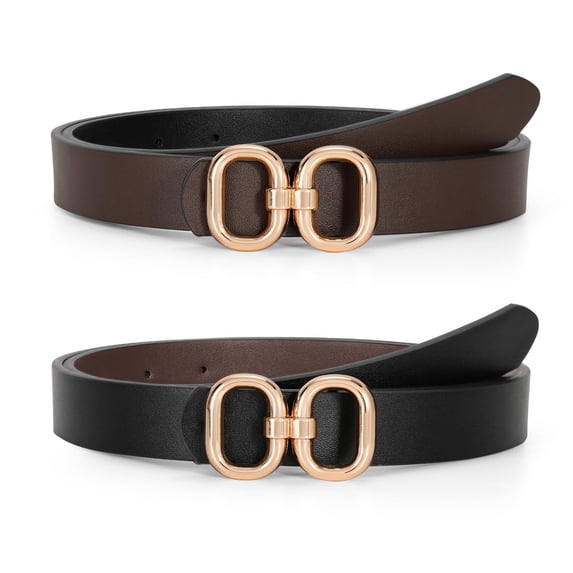 WHIPPY Women's Reversible Leather Belt Casual Ladies Belts for Jeans Dresses 1 Pack