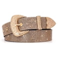 thumbnail image 1 of WHIPPY Women's Rhinestone Western Leather Belt Cowgirl Shiny Ladies Belts for Jeans Dresses, 1 of 7