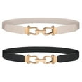thumbnail image 1 of WHIPPY Women's Stretch Belts Elastic Skinny Belt with Gold Buckle for Dresses, 1 of 9