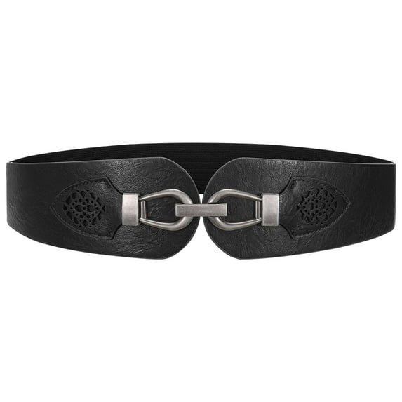 WHIPPY Women's Western Stretch Wide Waist Belt Vintage Elastic Belt for Dresses