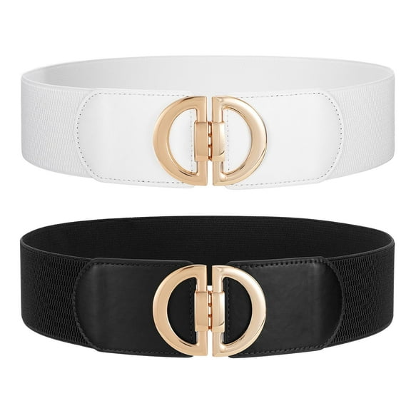 WHIPPY Women's Wide Elastic Belts for Dresses Stretch Ladies Belts