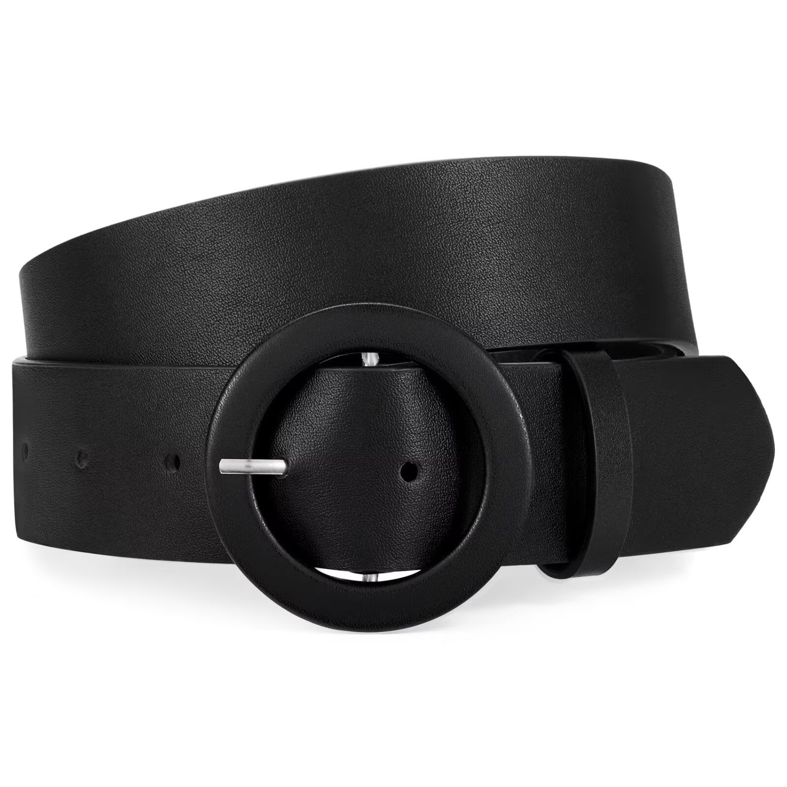 ladies black belts for dresses Buckle Belt Wide WHIPPY Women's Wide Leather Belt For Jeans Pants Dresses Belts With Round Buckle dress-black Birthday Dresses Like Fashion Size:M 10 a good match for