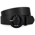 thumbnail image 1 of WHIPPY Women's Wide Leather Belt for Jeans Pants Dresses Ladies Belts with Round Buckle, 1 of 8
