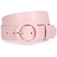 thumbnail image 1 of WHIPPY Women's Wide Leather Belt for Jeans Pants Dresses Ladies Belts with Round Buckle, 1 of 8