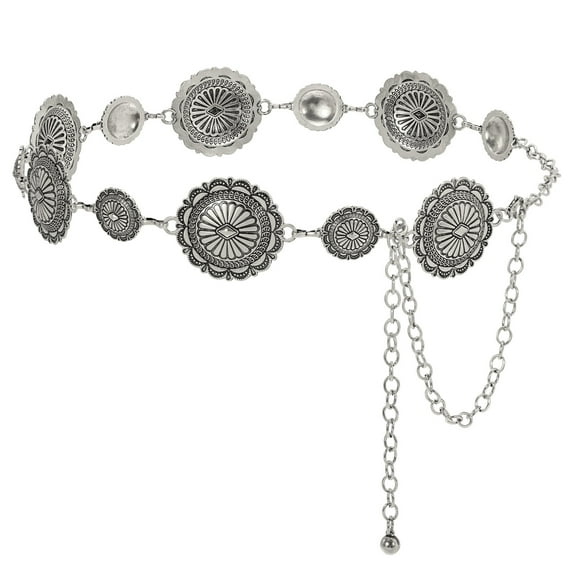 WHIPPY Womens Metal Waist Chain Belt Western Belts for Dresses Jeans