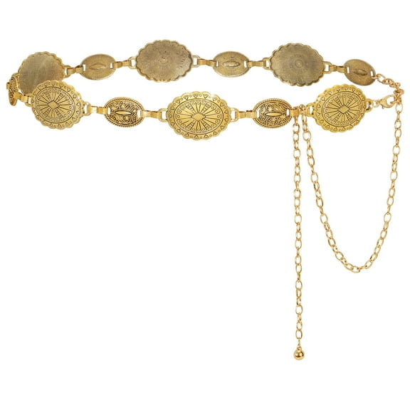 WHIPPY Womens Metal Waist Chain Belt Western Belts for Jeans Dresses