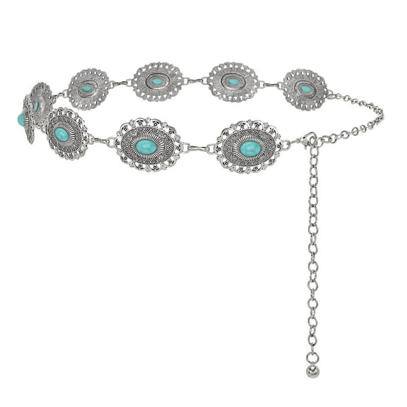 WHIPPY Womens Metal Waist Chain Belt Western Belts for Jeans Dresses