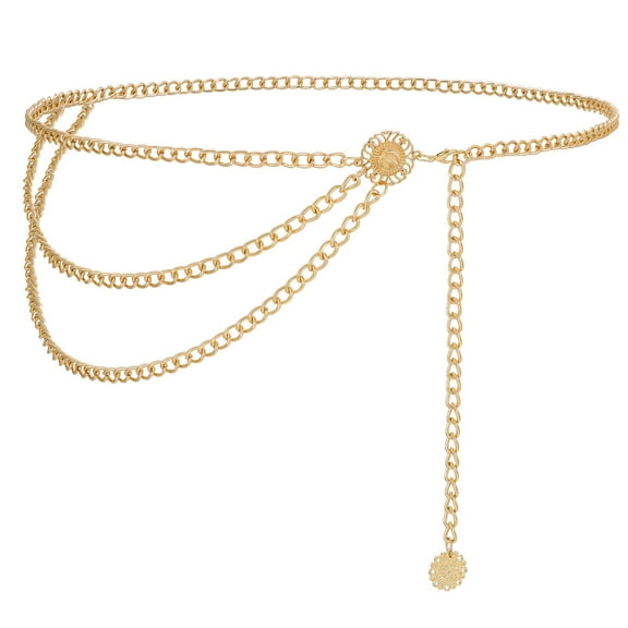 WHIPPY Womens Metal Waist Chain Belt Western Belts for Jeans Dresses