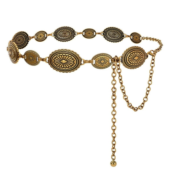 WHIPPY Womens Metal Waist Chain Belt Western Belts for Jeans Dresses