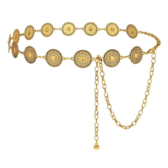 WHIPPY Womens Metal Waist Chain Belt Western Belts for Jeans Dresses