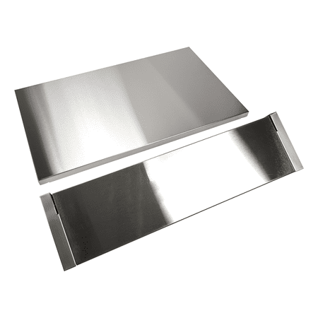 Whirlpool - Backguard with Shelf for Ranges and Cooktops - Stainless steel