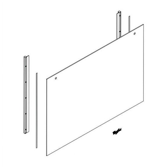 WHIRLPOOL W10677243 RANGE OVEN DOOR OUTER PANEL ASSEMBLY (WHITE) - OEM PART