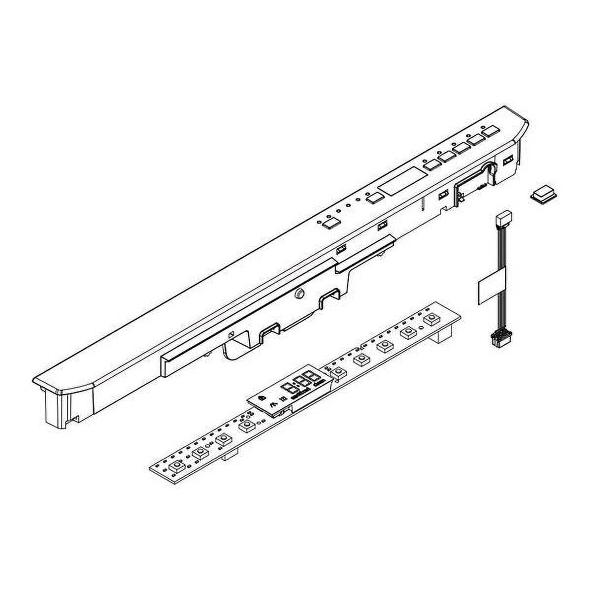 WHIRLPOOL W10880558 DISHWASHER CONTROL PANEL ASSEMBLY (STAINLESS) - OEM PART