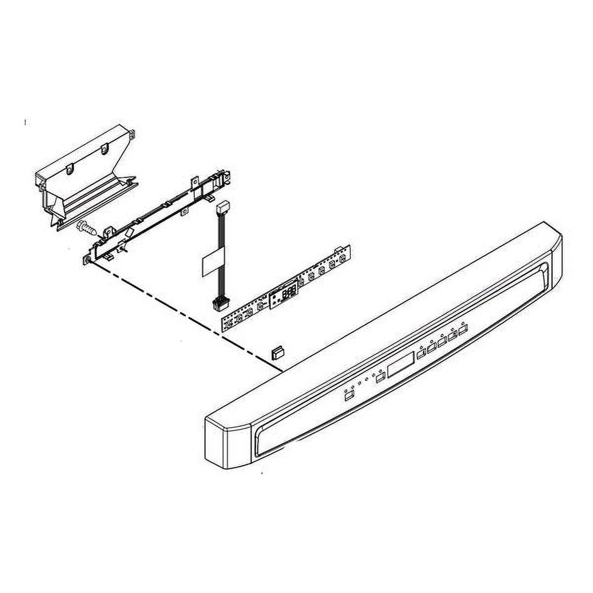 WHIRLPOOL W10898448 DISHWASHER CONTROL PANEL ASSEMBLY (STAINLESS) - OEM PART