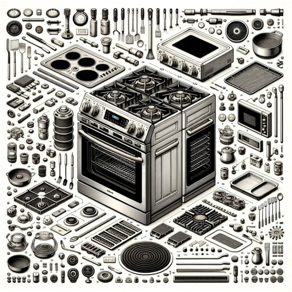 WHIRLPOOL W11033605 RANGE CONTROL PANEL (GENUINE OEM PART)