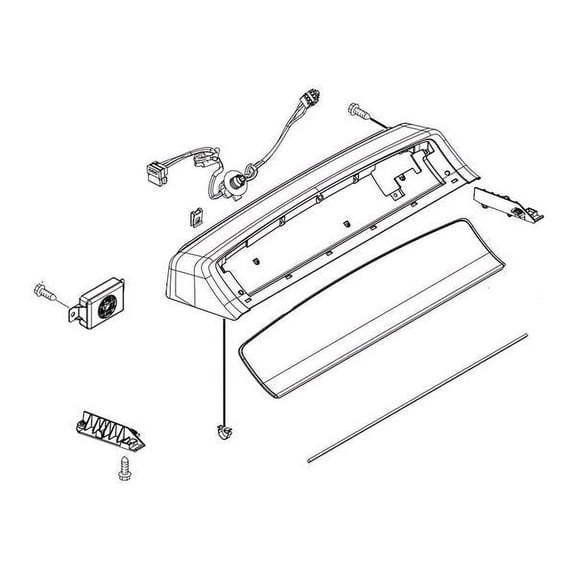 WHIRLPOOL W11102318 WASHER CONTROL PANEL ASSEMBLY (WHITE) - OEM PART
