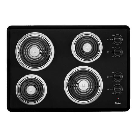 Whirlpool - 30" Built-In Electric Cooktop - Black