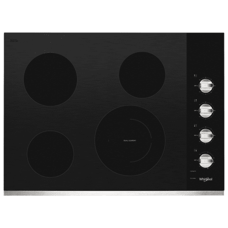 Whirlpool - 30" Built-In Electric Cooktop - Stainless Steel