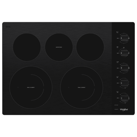 Whirlpool - 30" Electric Cooktop - Black