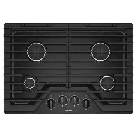 Whirlpool - 30" Gas Cooktop - Black