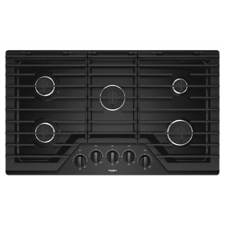 Whirlpool - 36" Gas Cooktop - Black