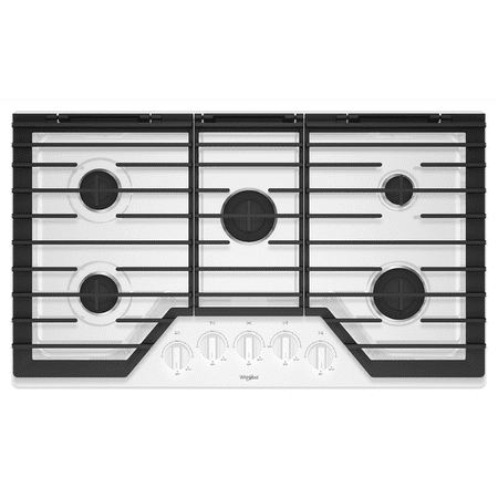 Whirlpool - 36" Gas Cooktop - White