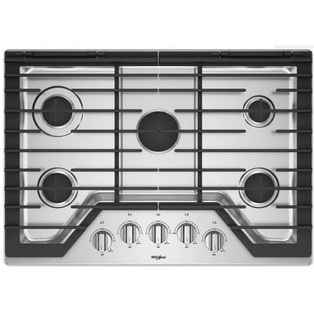 Whirlpool - 36" Gas Cooktop - Stainless steel