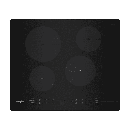 Whirlpool - 24" Built-In Electric Induction Cooktop with 4 Elements with Small Space - Black