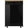 thumbnail image 1 of Whirlpool WDP370PAHB Portable Full Console Tall Tub Black Dishwasher, 1 of 5