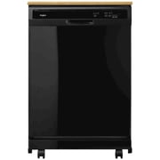 Whirlpool WDP370PAHB Portable Full Console Tall Tub Black Dishwasher
