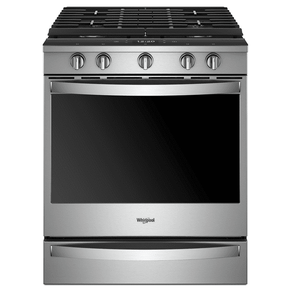 WHIRLPOOL WEG750H0HZ slide in gas range