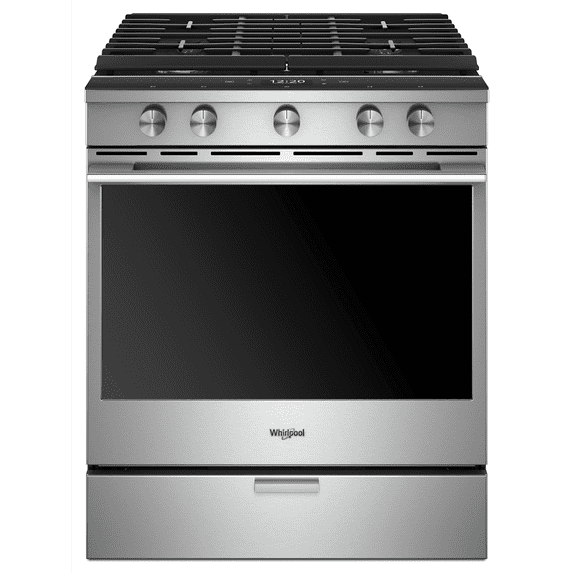 WHIRLPOOL WEGA25H0HZ slide in gas range