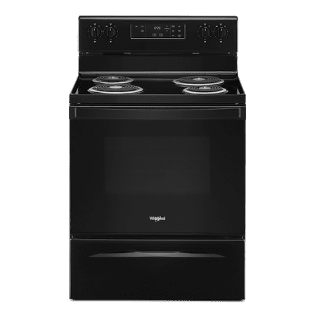 WHIRLPOOL WFC150M0JB 30" freestanding coil electric range