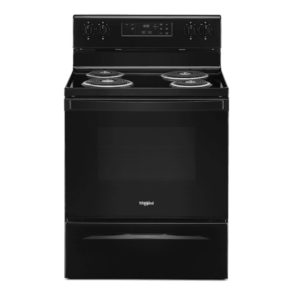 WHIRLPOOL WFC150M0JB 30" freestanding coil electric range