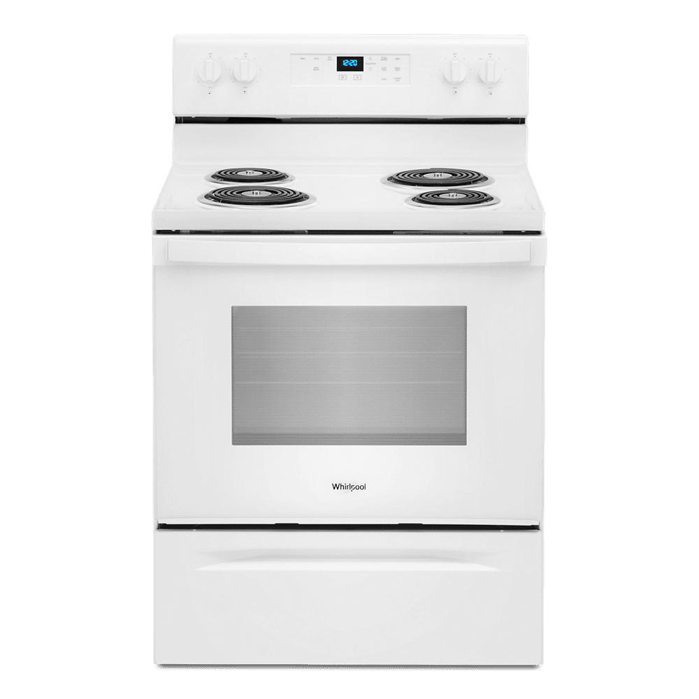 WHIRLPOOL WFC315S0JW 30" freestanding coil electric range
