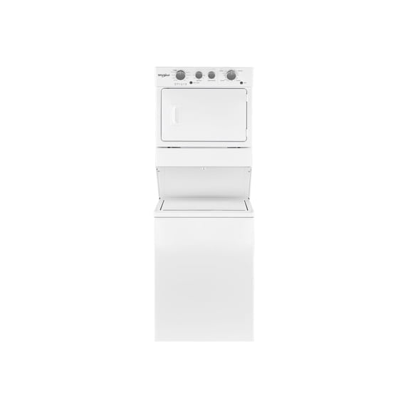 Whirlpool WETLV27HW - Laundry center - width: 27.5 in - depth: 32.4 in - height: 75.5 in - 3.5 cu. ft - 690 rpm - white