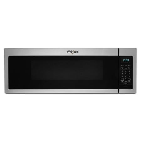 Whirlpool - 1.1 Cu. Ft. Low Profile Over-the-Range Microwave Hood with 2-Speed Vent - Stainless steel
