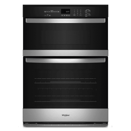 Whirlpool - 30" Built-In Electric Combination Wall Oven with Adjustable Self-Clean Cycle - Stainless Steel