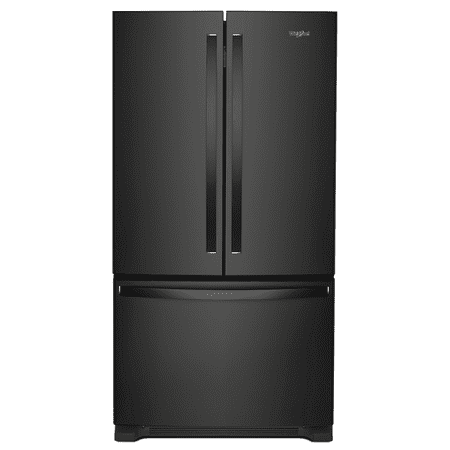 Whirlpool - 25.2 Cu. Ft. French Door Refrigerator with Internal Water Dispenser - Black