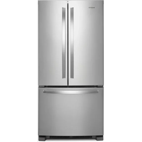 Whirlpool 33 Inch Freestanding French Door Refrigerator with 22 cu. ft. Capacity Fingerprint-Resistant Stainless Steel WRFF5333PZ