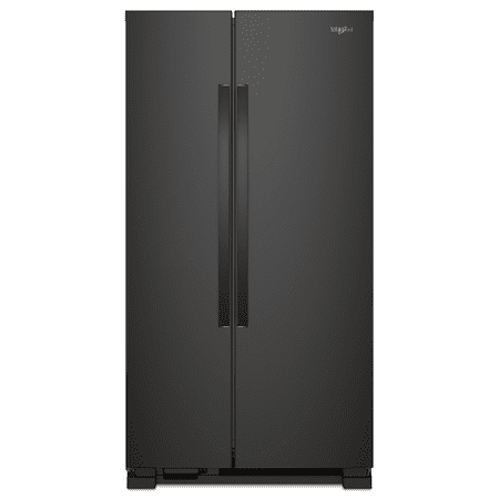 Whirlpool - 25.1 Cu. Ft. Side-by-Side Refrigerator - Black
