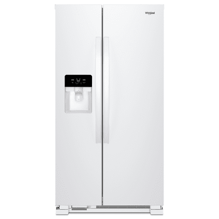 Whirlpool - 24.6 Cu. Ft. Side-by-Side Refrigerator with Water and Ice Dispenser - White