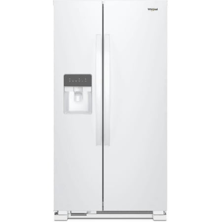 Whirlpool - 33 in. Wide 21 cu. ft. Side-by-Side Refrigerator with LED Interior Lighting - White