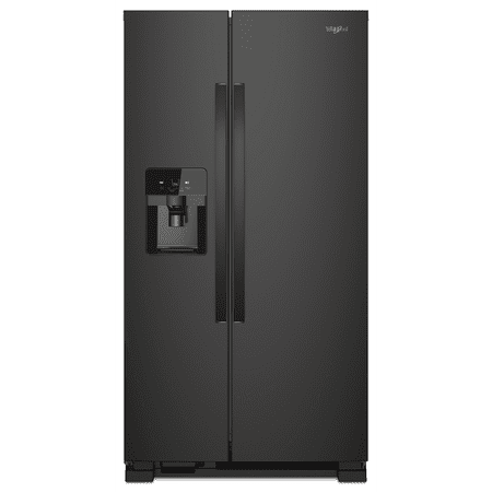 Whirlpool - 24.5 Cu. Ft. Side-by-Side Refrigerator - Black
