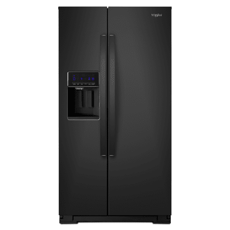 Whirlpool - 20.6 Cu. Ft. Side-by-Side Counter-Depth Refrigerator - Black